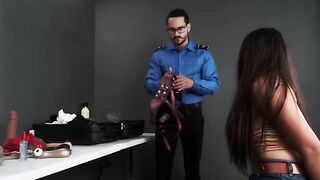 A naughty traveler got caught with toys by TSA agent Jolla