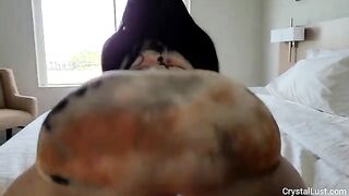 Naughy IG model invites Papi over to her hotel room to cum on her BIG Latin booty