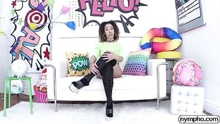 Petite Latina slut Kira Perez gets her pussy pounded on Nympho