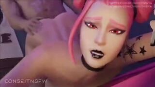 Hentai compilation with Fortnite characters in the hottest scenes