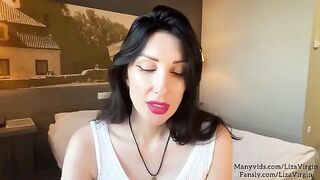 MILF gave a blowjob to her stepdaughter's boyfriend in POV