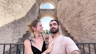 Date night in Rome turns into a passionate session