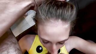 A cute girl has a hard sex with a guy and she screamed loudly