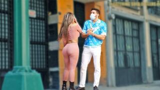 The juicy Latina ass attracts a rich stranger to fuck her
