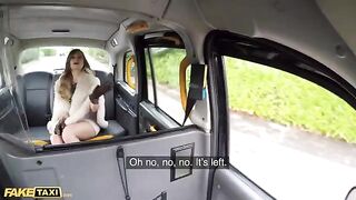 A sexy girl is getting fucked by a cabbie in his taxi, straight from the streets of London where no ride is ever free