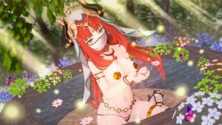 The beautiful girl Nilou fucks passionately in the Genshin Impact style