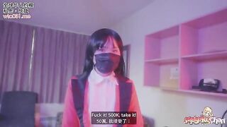 Yumeko Kakegurui lost a bet and had to drink cum without panties