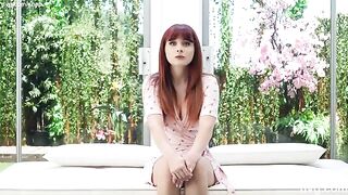 The girl with the red hair and amazing body is auditioning to be a model