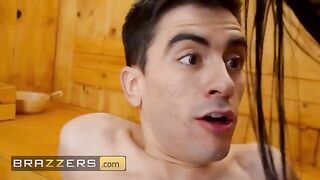 Jordi gets caught peeping on blondie and Sara, then joins their steamy threesome