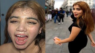 Submissive Latina teen Marina Gold gets fucked on the street