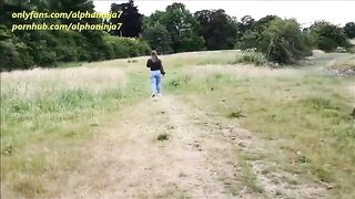 Outdoor sex in the park with a risk, alphaninja7 style