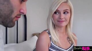 A stepsister feels a cock in her pussy and asks what the fuck is that
