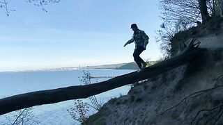 A walk around Gdynia Orłowo with my Chihuahua, wild public action