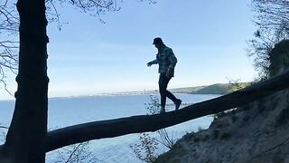 A walk around Gdynia Orłowo with my Chihuahua, wild public action