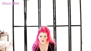 Pink haired slut Emma Fiore dances and strips for you