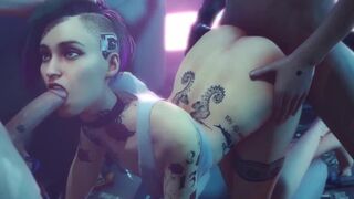 Hentai compilation with cyberpunk themes and intense blowjob action