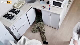 The girl is very angry with her husband, she was locked out again