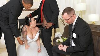 Payton Preslee's big tits wedding gets interracial and rough - Dogfart Network