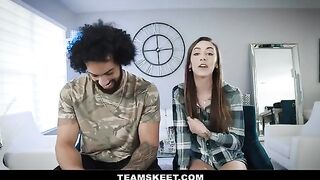 Girlfriend gets fucked in crazy poses by her passionate partner