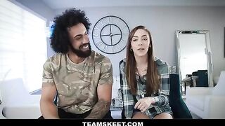 Girlfriend gets fucked in crazy poses by her passionate partner