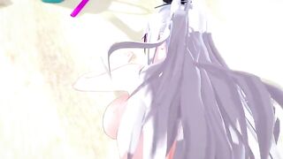 Prinz Eugen waifu porn with huge tits in first-person view