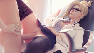 Overwatch Mercy animations with her incredible healing powers, showcased in a video