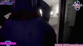 Redhead Spiderman fucked with strapon by two lesbians in a steamy scene