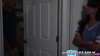 Pervert stepdad seduced his stepdaughter to fuck