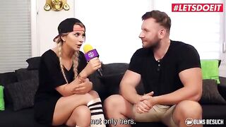 Ebony German pornstar Josy Black enjoys hard interracial sex with amateur guy