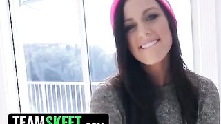 Whitney Westgate, with striking blue eyes, gets her neighbor's cock wet