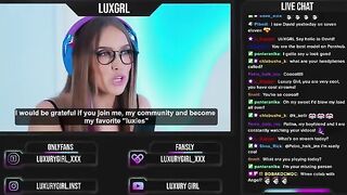 A streamer has sex with her fans online, showcasing big tits and more