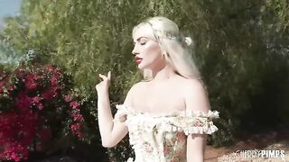 A guy fucked the wet pussy of a busty blonde, Sky Blue