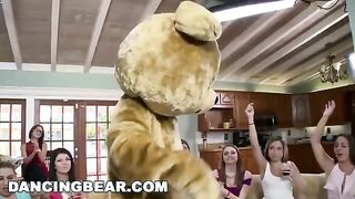 Crazy chicks are having a wild time with guys