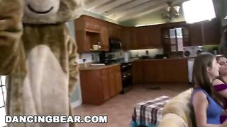 Crazy chicks are having a wild time with guys