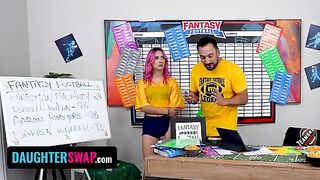 Stepdads get outsmarted by sneaky teens in a fantasy football game