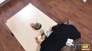 The collector came for the girl because of her debts, things got rough