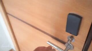 A petite curly-haired girl got fucked while stuck under the couch