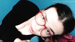 The redhead nerd got fucked by a hot girl with glasses in the middle of the street