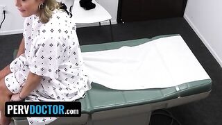 Busty doc fucks Mimi Monet and nurse in office scene