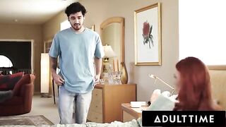 Ginger STEPMOM Marie McCray gets shocked by a dick pic in this steamy ADULT TIME scene!