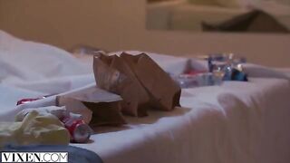 Holly, being naughty, gets horny when her boyfriend is away