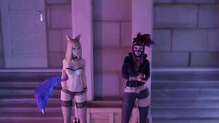 Ahri from League of Legends is posing for a casting in this XXX video