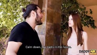 The beauty did not think she would meet a father, getting intimate