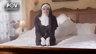 Nun’s hunger for sex leads her to a real man in POV style