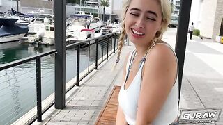 Cute blondie Chloe Surreal picked up for a cumshot