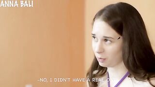 A cute girl caught her first experience with her stepdad on camera