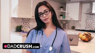 Nurse stepdaughter Scarlett Alexis fucks her stepdad in taboo roleplay