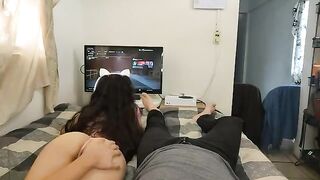 A sexy gamer girl with big tits gets fucked hard in this steamy scene