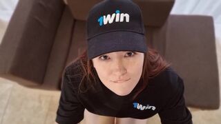 A pretty face girl, Waldemaria, gets fucked hard and reaches a powerful orgasm