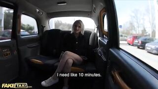 A cute young model got her pussy stretched hard in the Fake Taxi